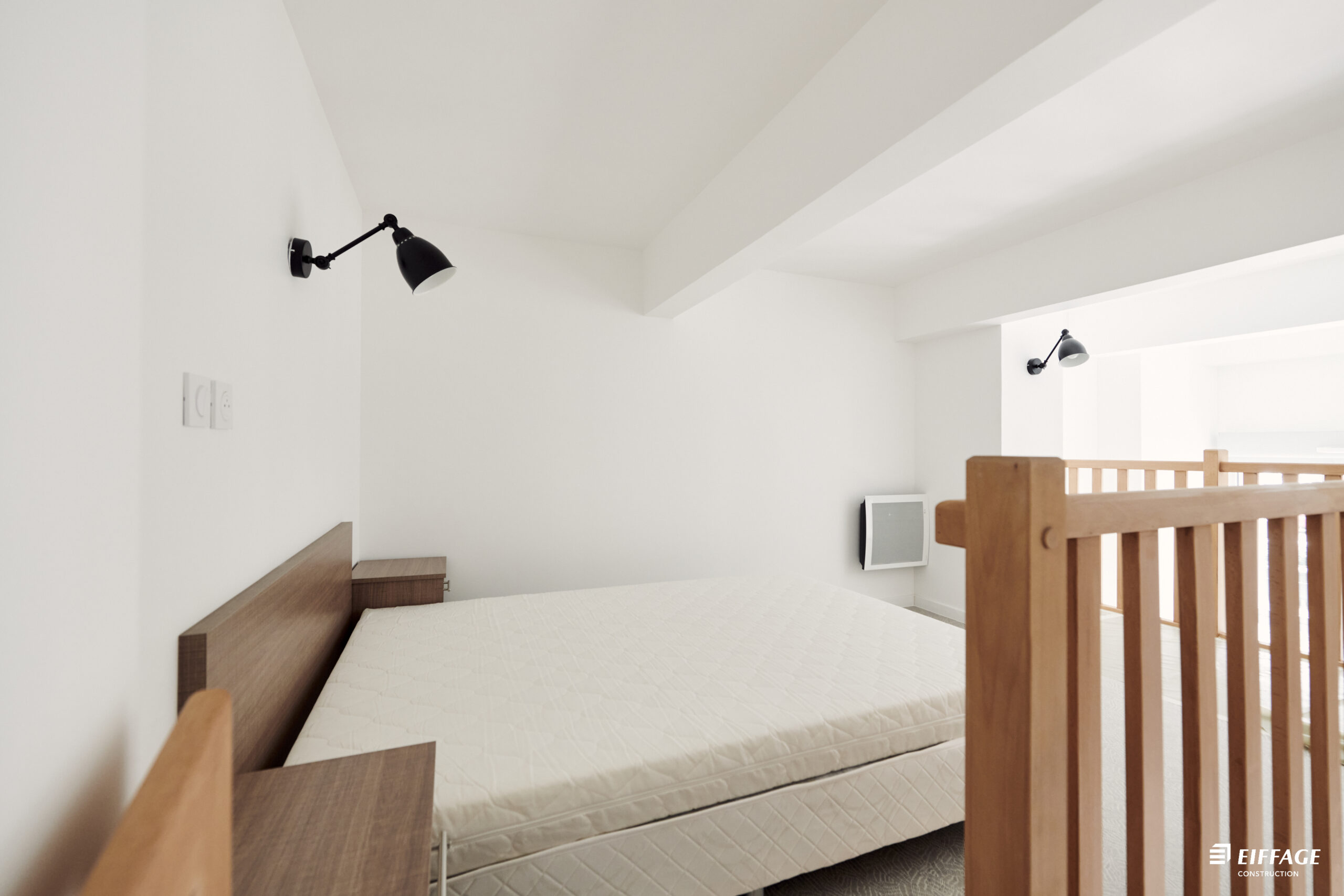 Chambre de la résidence étudiante Vivaldi à Villeneuve-d’Ascq après réhabilitation, août 2024