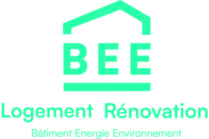 Logo BEE Logement Rénovation avec la mention « Bâtiment Énergie Environnement »