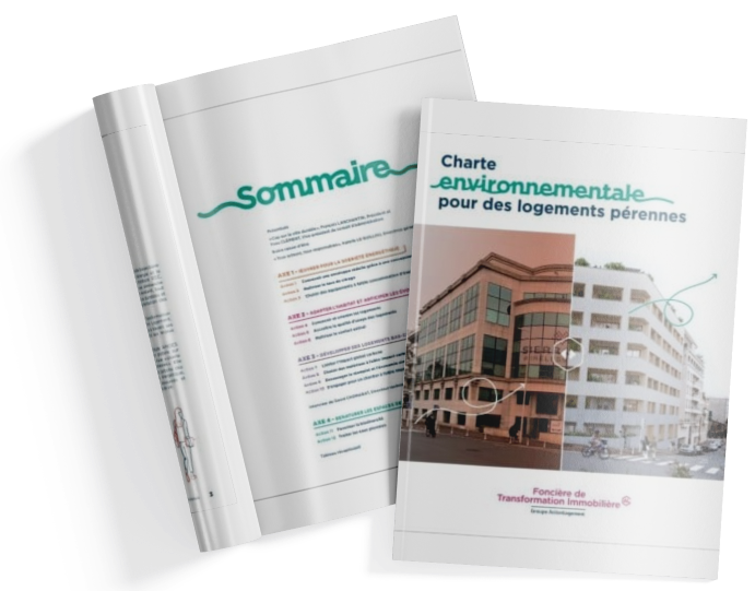 Mockup de la charte environnementale pour des logements pérennes de FTI Foncière, septembre 2024