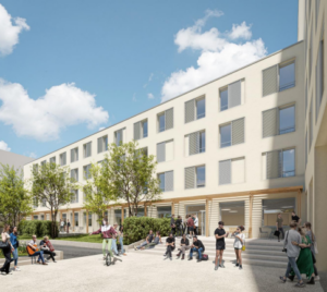 Perspective de la future résidence Spacio après transformation, boulevard Sergent-Triaire à Nîmes, octobre 2024