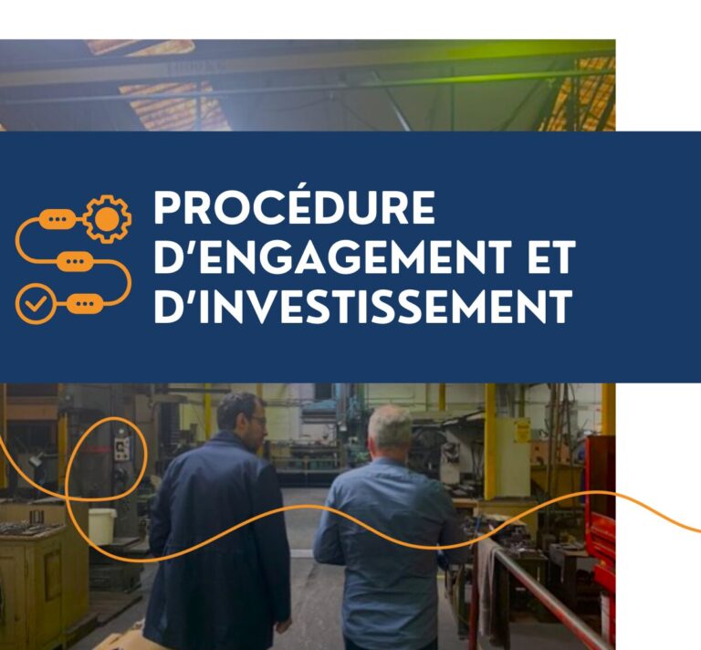 Visuel de la procédure d’engagement et d’investissement de la FTI dans un atelier industriel, mai 2025
