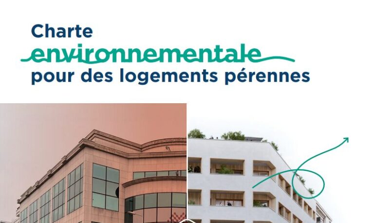 Couverture de la Charte environnementale pour des logements pérennes illustrée par deux immeubles