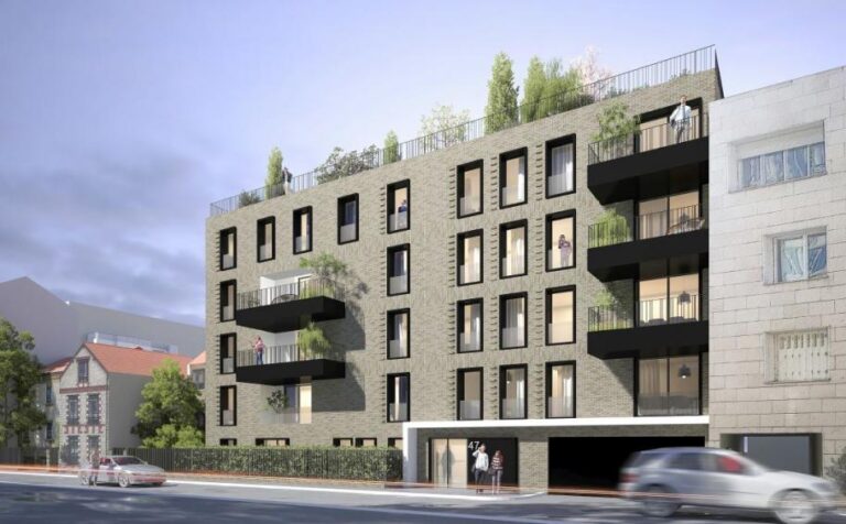Perspective 3D du projet Rouget-de-Lisle transformant des locaux d’activité en logements familiaux mixtes en 2025