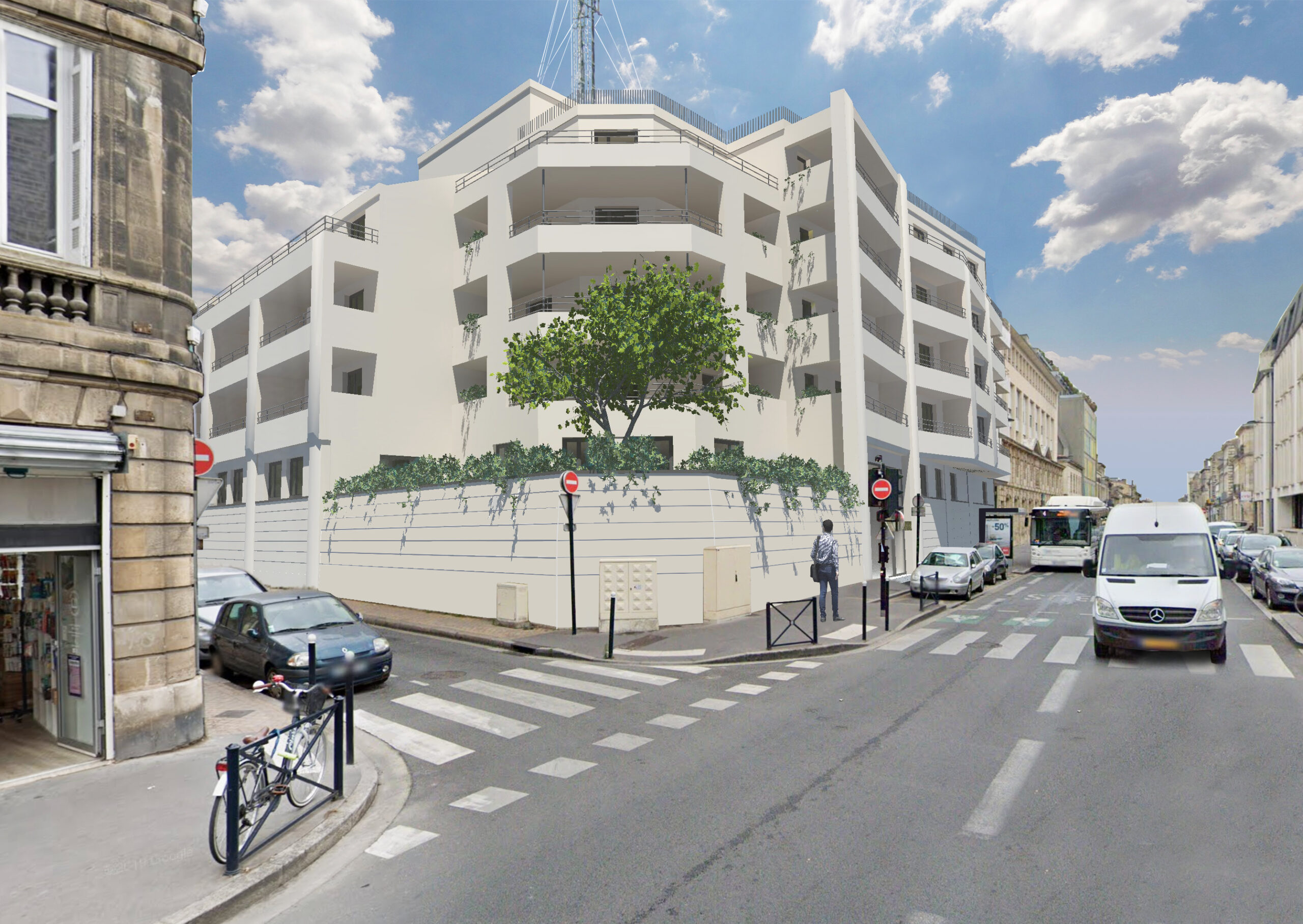 Perspective du projet de résidence étudiante Cours Saint-Louis, transformation d’un ancien EHPAD, juillet 2023