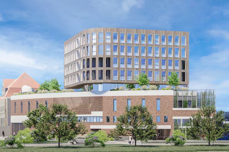 Perspective de la transformation d’anciens bureaux en logements étudiants et jeunes actifs à Strasbourg, février 2026