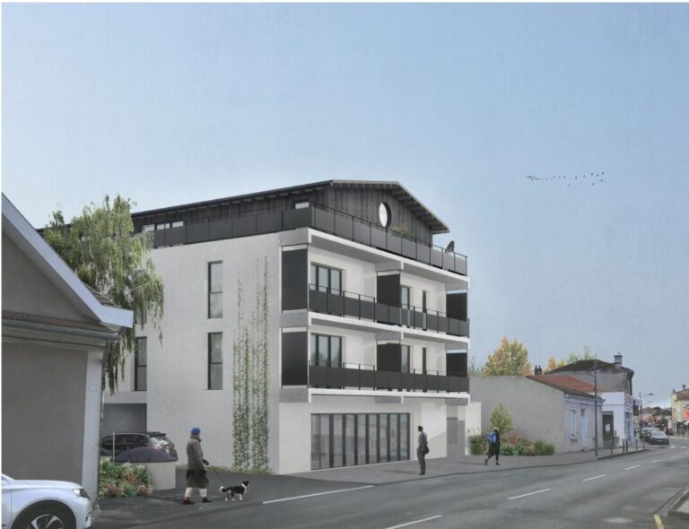 Perspective du programme de logements familiaux prévu après démolition des locaux, en juin 2026