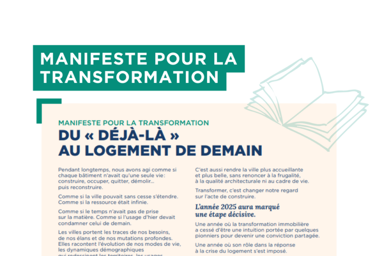 Présentation du manifeste « Du déjà-là au logement de demain », publiée en août 2026