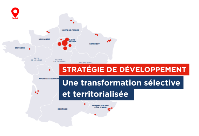 Carte de France de la stratégie de développement et de la transformation sélective et territorialisée, août 2026