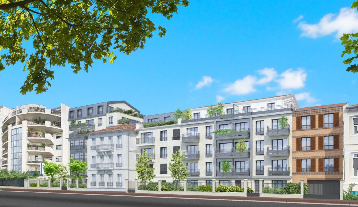 Perspective du projet de transformation d’un ensemble tertiaire en logements abordables, juillet 2026